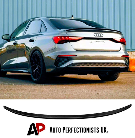 Audi A3 S3 RS3 8Y Saloon Gloss Black S3 Style Rear Boot Spoiler Lip Wing 2020+