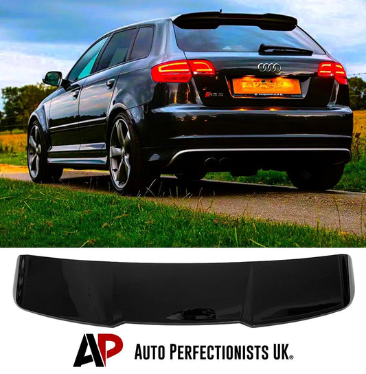 Audi A3 8P 5 DOOR RS3 Style Gloss Black Rear Roof Spoiler Boot Wing Lip 2003-13