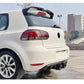 VW Golf R20 Style MK6 Gloss Black Rear Diffuser Lip Valance Spoiler Splitter Kit