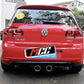 VW Golf R20 Style MK6 Gloss Black Rear Diffuser Lip Valance Spoiler Splitter Kit