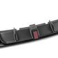 VW Golf MK8 GTI GTD GTE Rear Gloss Black Valance Diffuser Lip Spoiler Kit W/LED