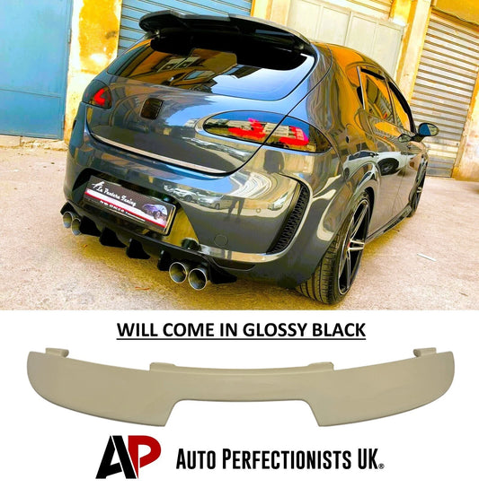 SEAT Leon MK2 1P Facelift Gloss Black Rear Boot Roof Spoiler Wing Lip Kit 09-13