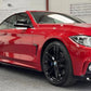 BMW 4 Series F32 F33 F36 Gloss Black Side Skirts Extensions Spoiler Splitter Lip