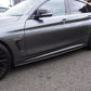 BMW 4 Series F32 F33 F36 Gloss Black Side Skirts Extensions Spoiler Splitter Lip