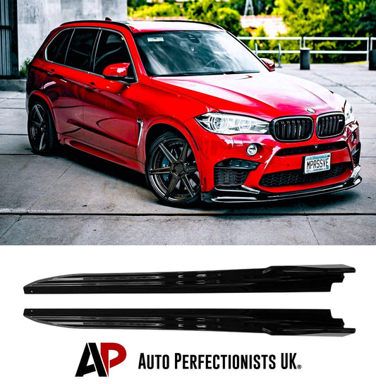 BMW X5 F15 Gloss Black Side Skirts Extensions Spoiler Splitter Lip Bodykit 14-18