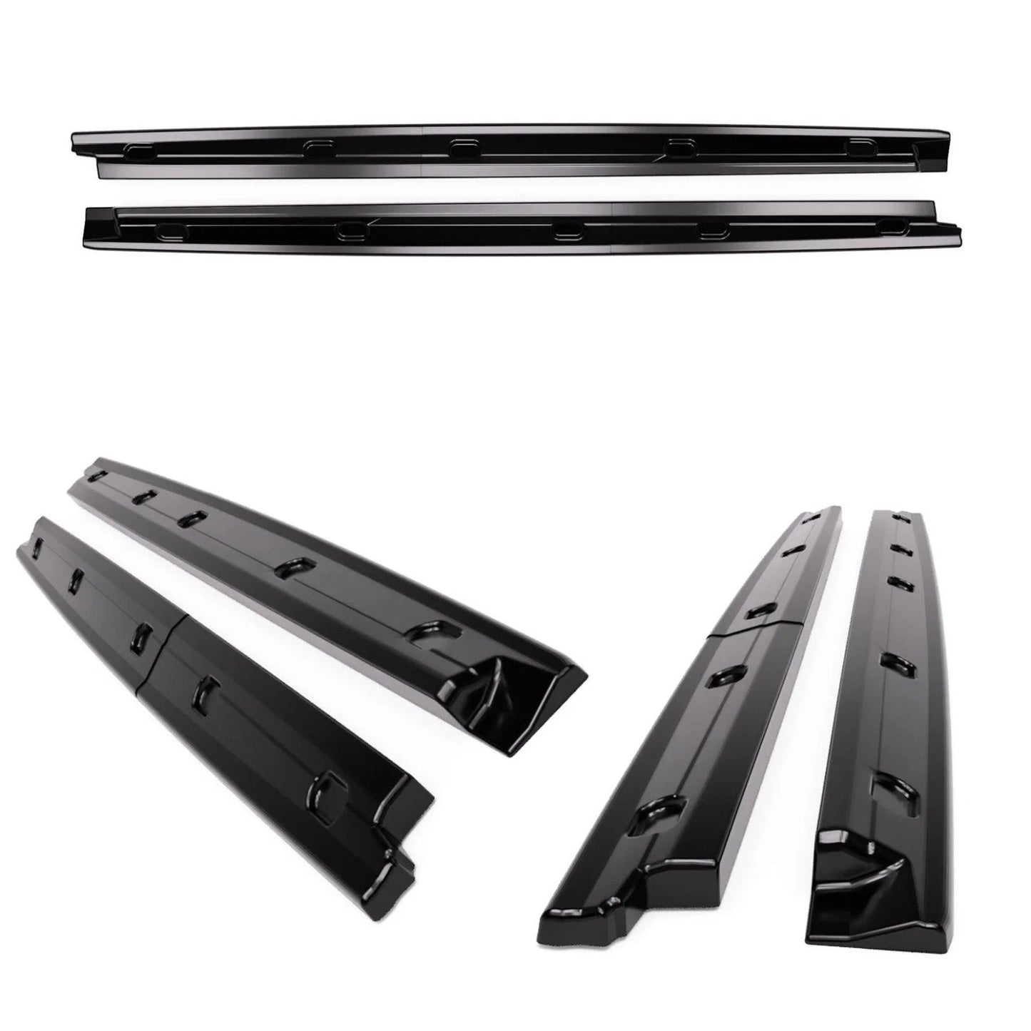 VW Caddy MK5 SWB Gloss Black Side Skirts Extensions Spoiler Splitter Lip Kit 21+