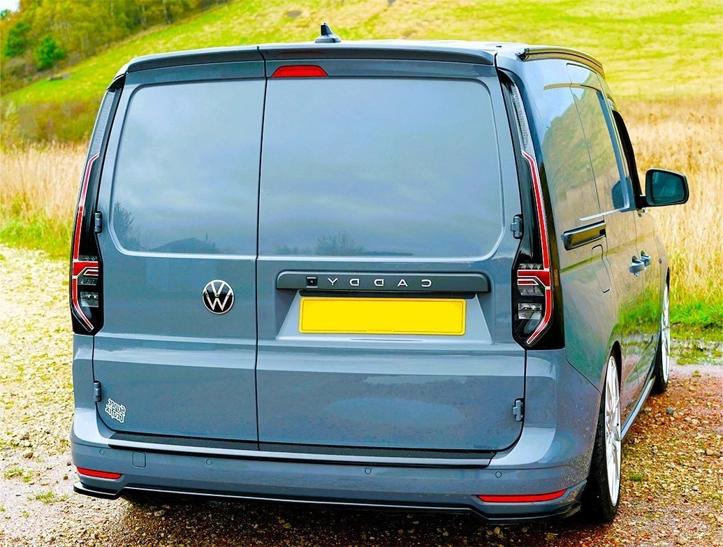 VW Caddy MK5 SWB Gloss Black Rear Diffuser Valance Splitter Spoiler Lip Kit 21+