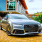 Audi RS7 Style A7 S7 Front Main Grille Gloss Black Honeycomb Mesh Grill 16-18