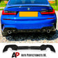 BMW 3 Series G20 G21 M Sport Gloss Black Rear Diffuser Lip Valance Body Kit