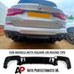 BMW X3 G01 M Sport X3M Style Gloss Black Rear Diffuser Lip Valance Body Kit