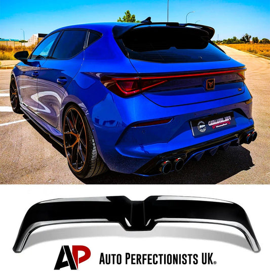 SEAT Leon MK4 OT Style Gloss Black Rear Boot Roof Spoiler Lip Wing Cupra 2020+