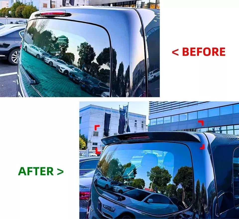 Mercedes V Class Vito Viano W447 MK3 Carbon Fibre Rear Roof Spoiler Wing 14-22