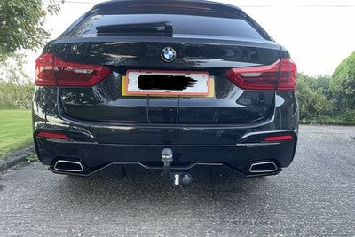 For BMW 5 Series G30 M Sport Gloss Black Valance Diffuser Quad Exit 2018-2020