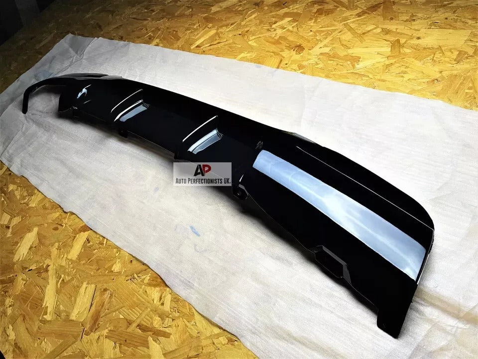 BMW 3 Series E90 Rear Valance Diffuser Splitter 2004-2013 Abs Gloss Black