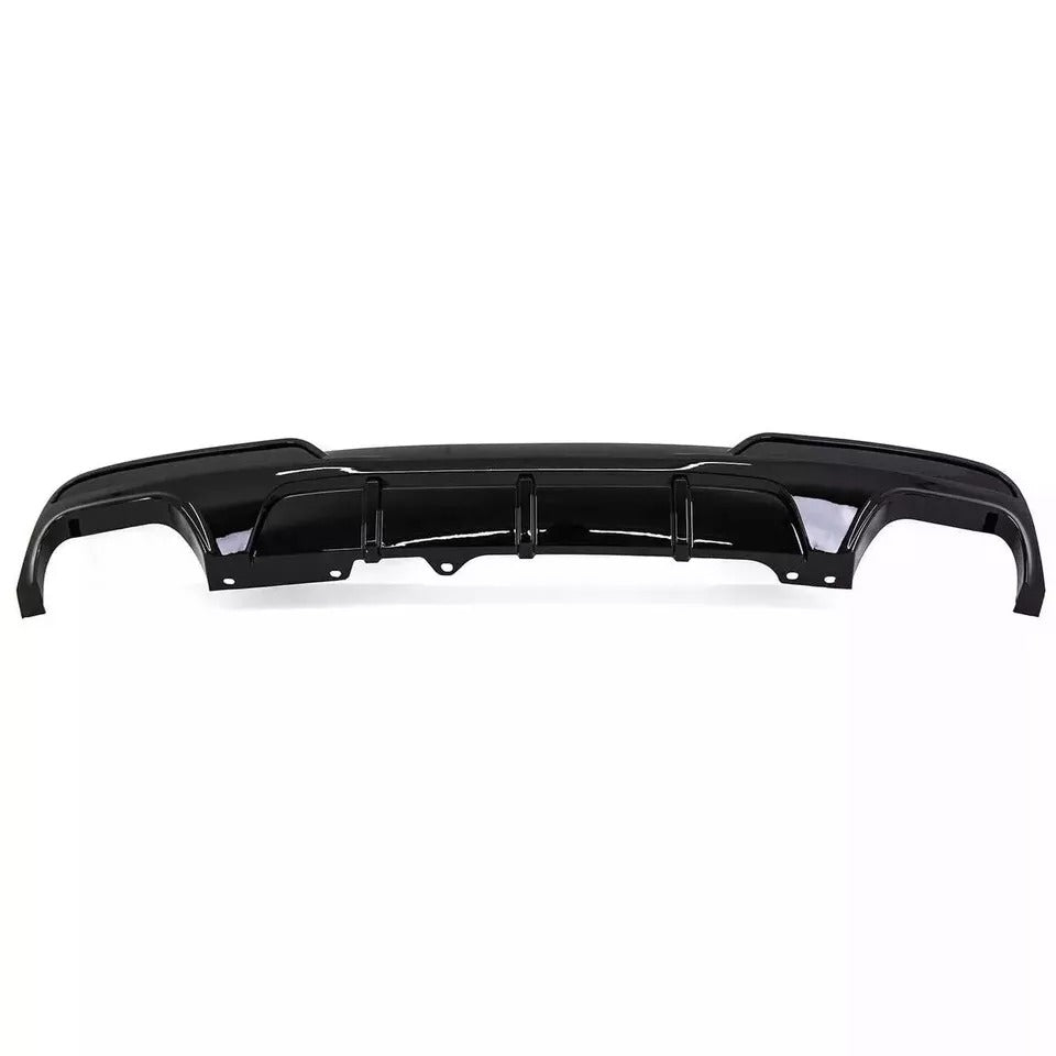 BMW 5 Series F10 Rear Quad Diffuser Lip Bumper 2010-2017 Gloss Black