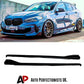For BMW 1 Series F40 Gloss Black Side Skirts Extensions Bodykit