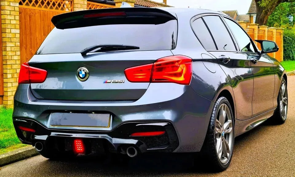 BMW 1 Series F20 F21 Rear Diffuser Lip Bumper 2015-2019 Abs Gloss Black
