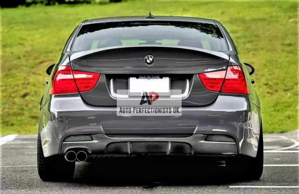 BMW 3 Series E90 Rear Valance Diffuser Splitter 2004-2013 Abs Gloss Black