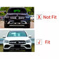 Mercedes GLC W253 Front PANAMERICANA Grille 19-22 ABS Gloss Black