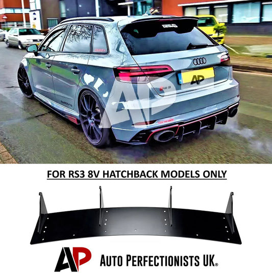 Audi RS3 Rear Blade Style Diffuser 2017-2020 Gloss Black
