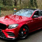 Mercedes C Class C43 W205 C205 Front Splitter 2019-2021 Abs Gloss Black
