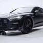 For Audi A7 S7 S Line C8 Gloss Black Front Splitter Body Kit 2017+