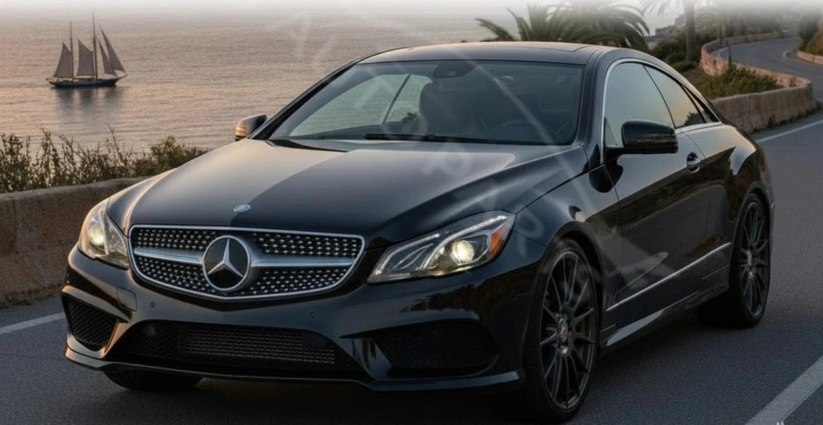 For Mercedes E Class Coupe W207 Gloss Black DIAMOND STYLE Grille Grill 14-16