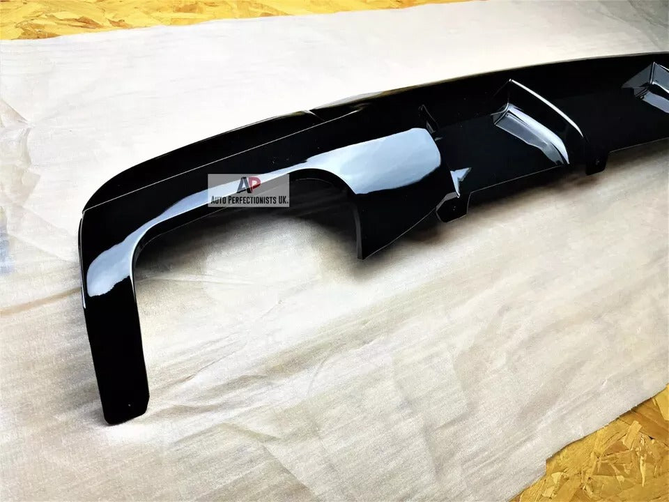 BMW 3 Series E90 Rear Valance Diffuser Splitter 2004-2013 Abs Gloss Black