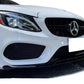 Mercedes C Class C43 W205 C205 Front Splitter 2014-18 Abs Gloss Black