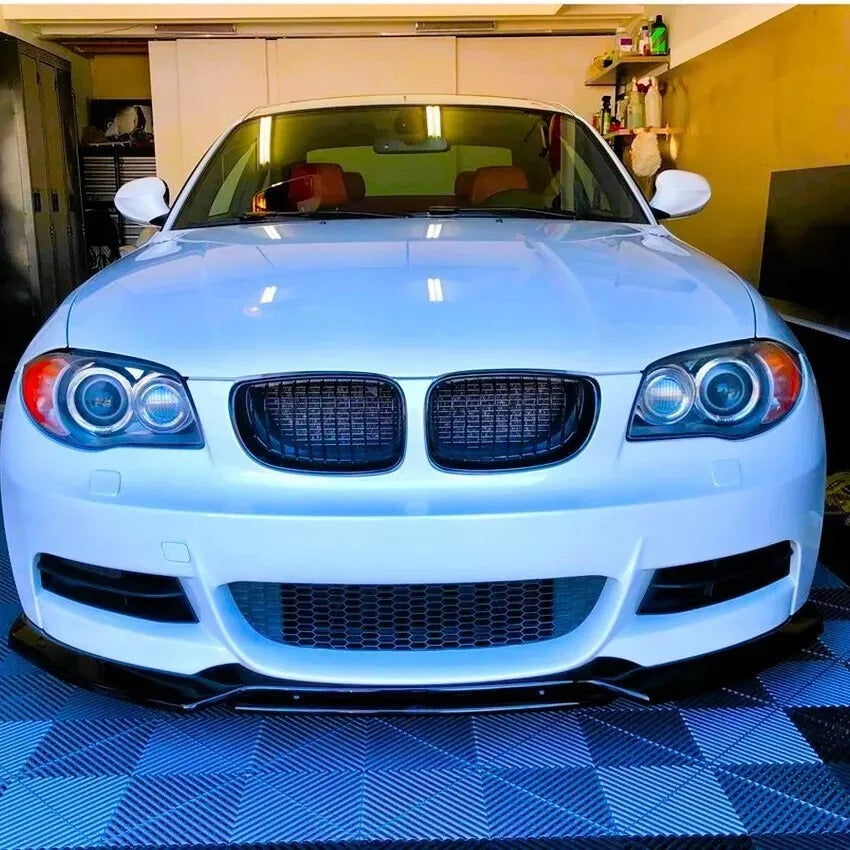 BMW 1 Series E82 E88 Front Splitter 2007-2013 Abs Gloss Black