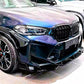BMW X3M F97 LCI Front Splitter Wing Kit 2022-2024 ABS Gloss Black