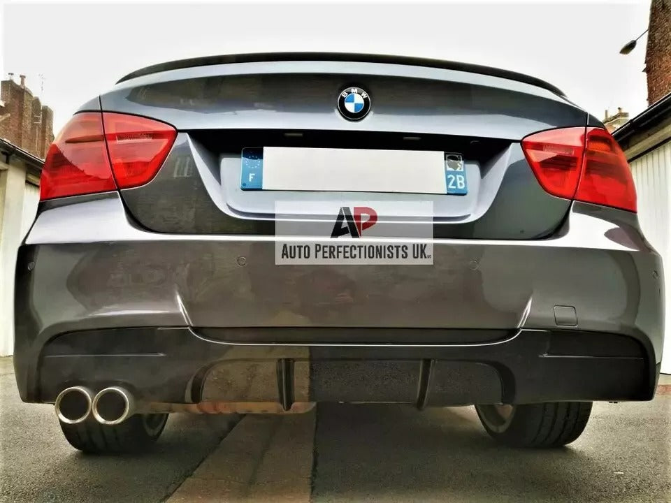 BMW 3 Series E90 Rear Valance Diffuser Splitter 2004-2013 Abs Gloss Black