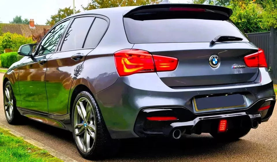 BMW 1 Series F20 F21 Rear Diffuser Lip Bumper 2015-2019 Abs Gloss Black