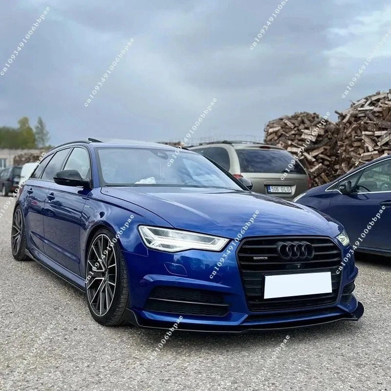 For Audi A6 S6 S Line C7 Gloss Black Front Spoiler Lip Body Kit 16-18
