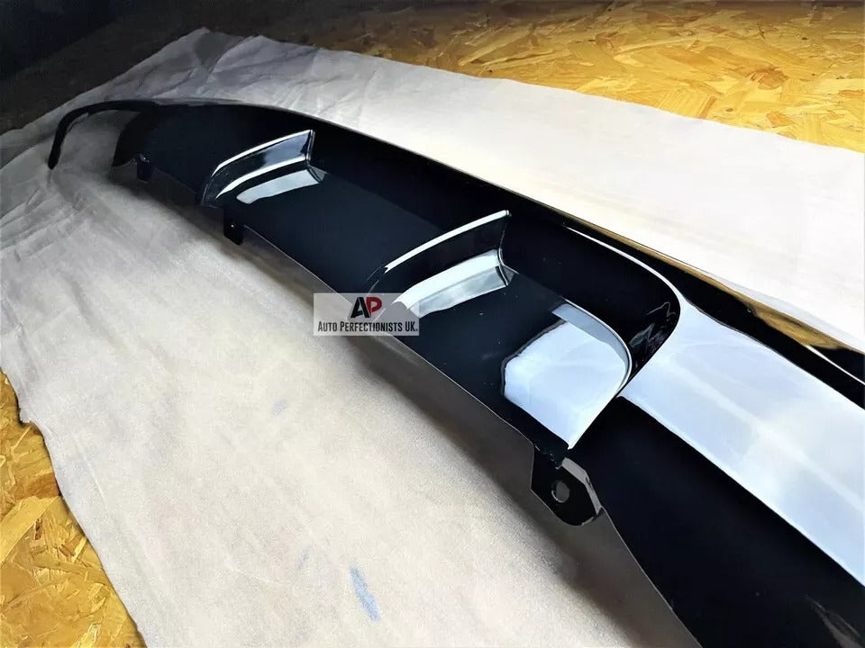 BMW 3 Series E90 Rear Valance Diffuser Splitter 2004-2013 Abs Gloss Black