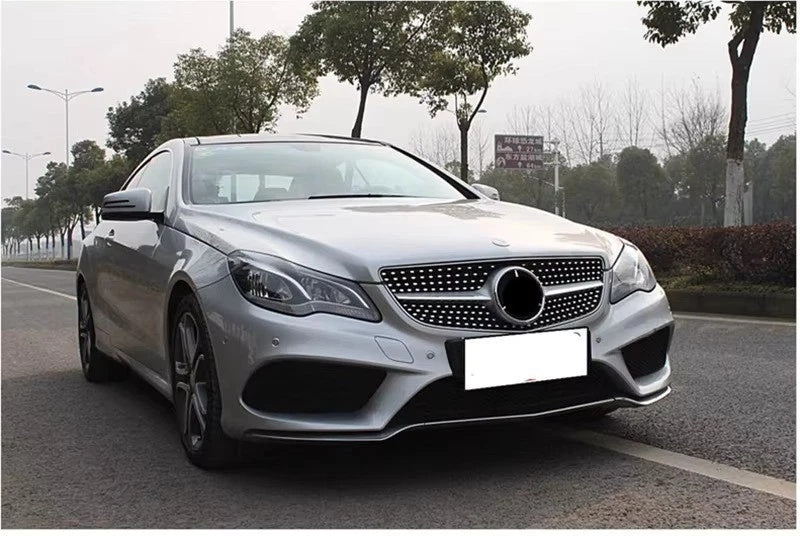 For Mercedes E Class Coupe W207 Gloss Black DIAMOND STYLE Grille Grill 14-16