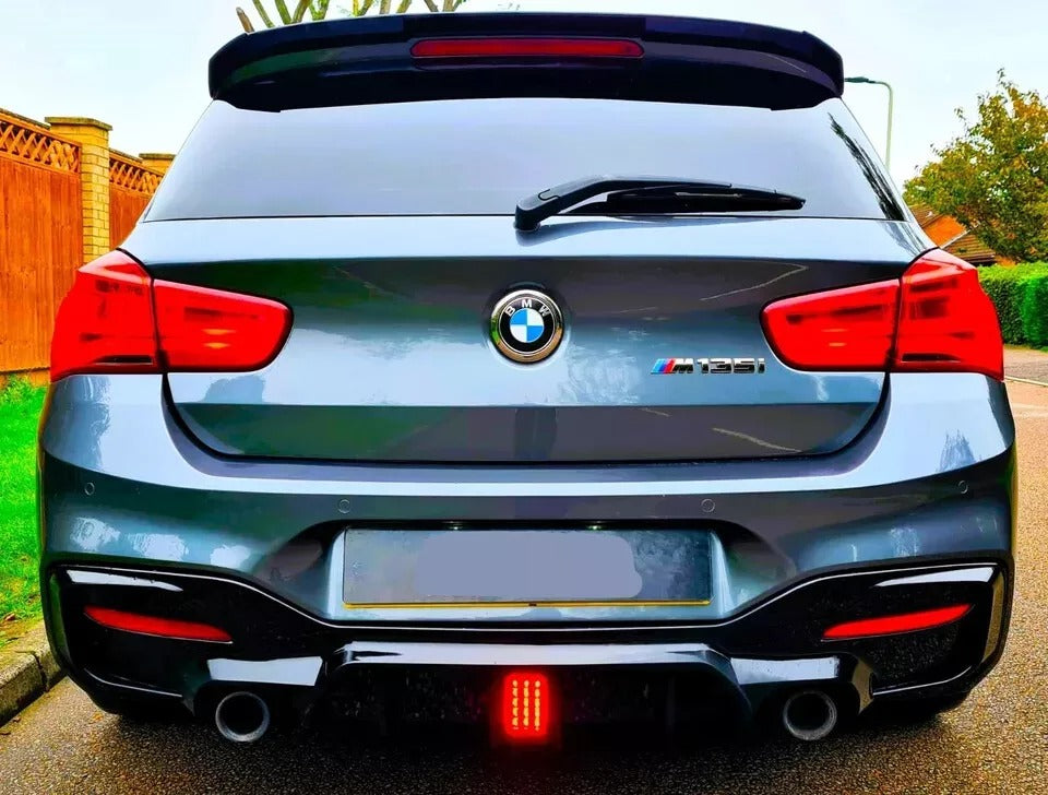 BMW 1 Series F20 F21 Rear Diffuser Lip Bumper 2015-2019 Abs Gloss Black
