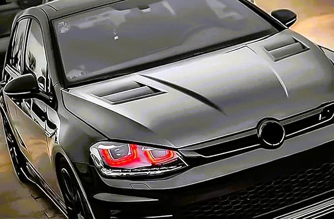 For VW Golf MK7 Upgrade R Main Grille Gloss Black Honeycomb Mesh Grill 2013-16