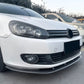 For VW Golf MK6 TSI TDI Front Splitter Lip Kit 2008-2013 ABS Gloss Black