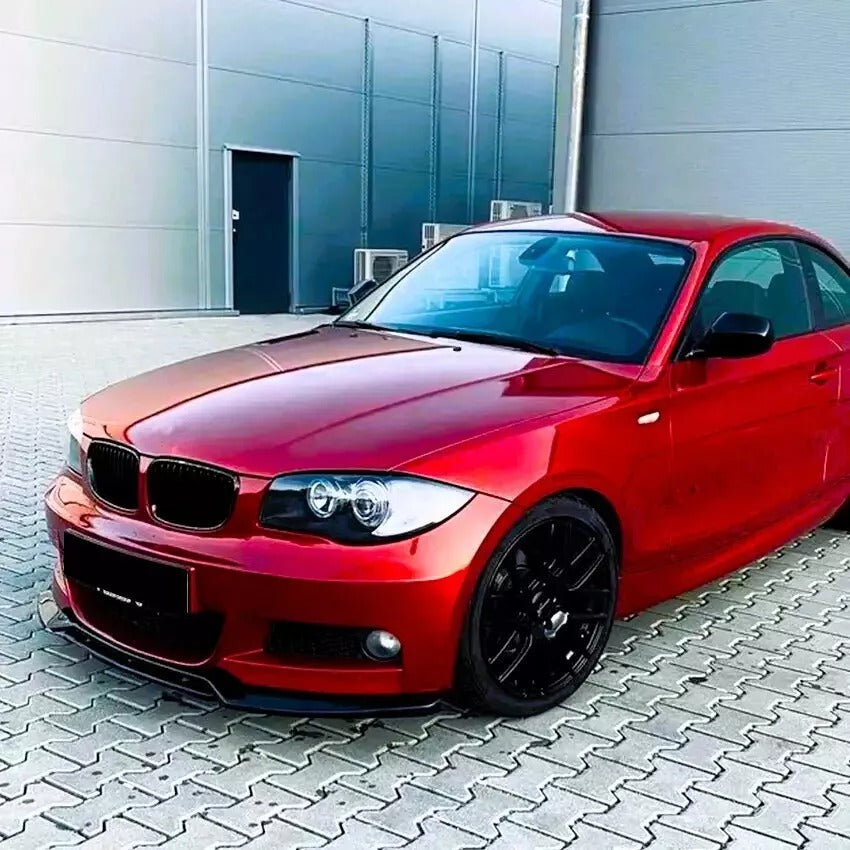 BMW 1 Series E82 E88 Front Splitter 2007-2013 Abs Gloss Black