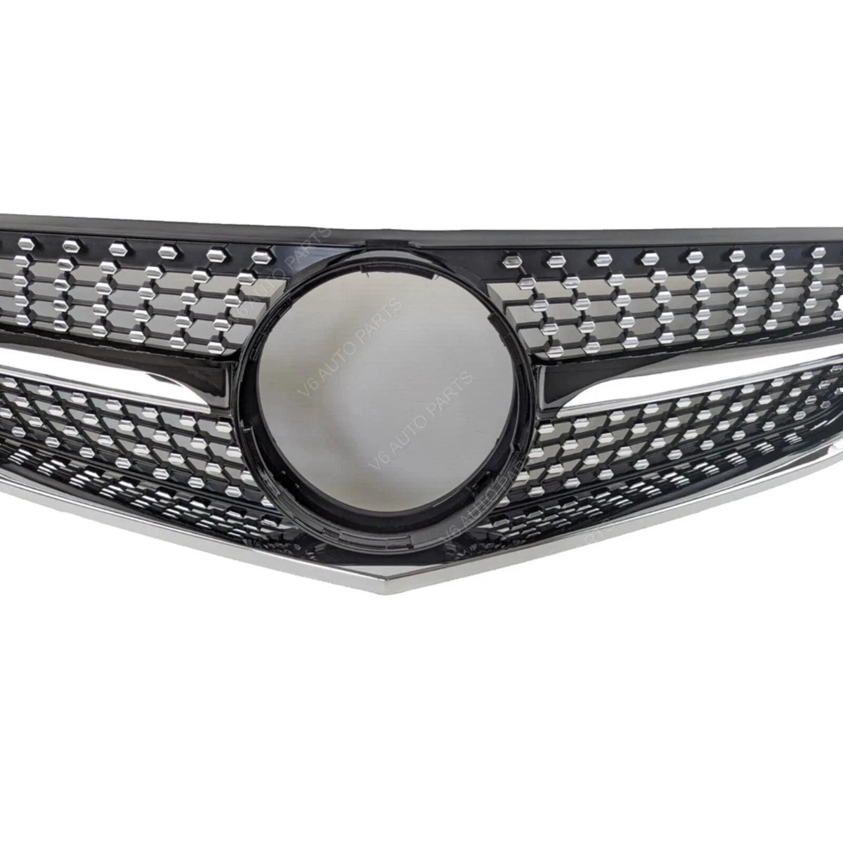 For Mercedes E Class Coupe W207 Gloss Black DIAMOND STYLE Grille Grill 14-16