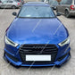For Audi A6 S6 S Line C7 Gloss Black Front Spoiler Lip Body Kit 16-18