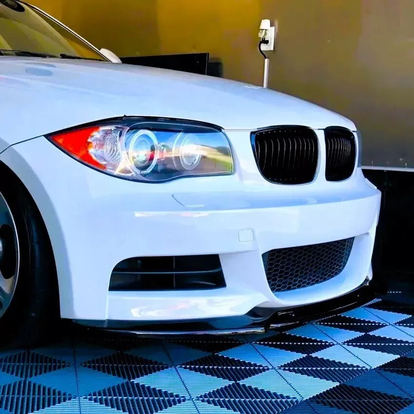 BMW 1 Series E82 E88 Front Splitter 2007-2013 Abs Gloss Black