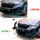 BMW X3M F97 LCI Front Splitter Wing Kit 2022-2024 ABS Gloss Black