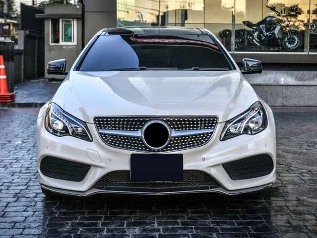 For Mercedes E Class Coupe W207 Gloss Black DIAMOND STYLE Grille Grill 14-16