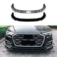 For Audi A6 S6 S Line C8 Gloss Black Front Splitter Body Kit 2018+