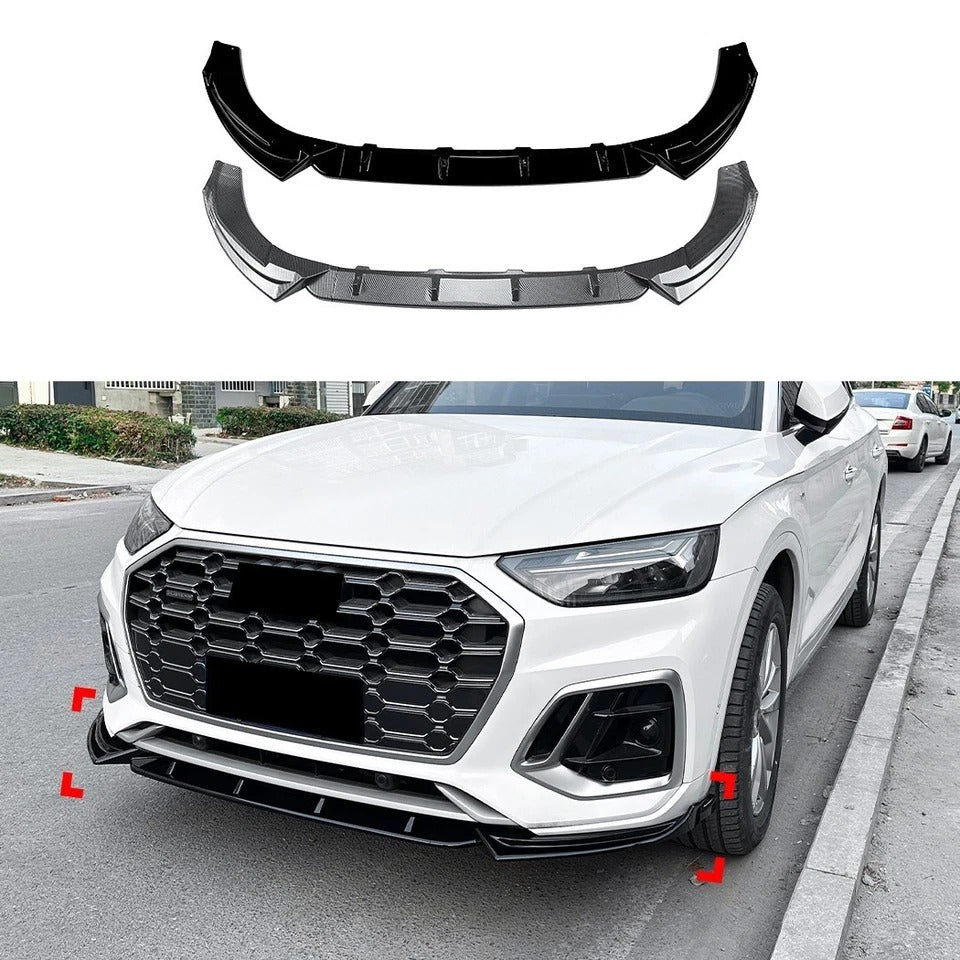 For Audi Q5 SQ5 S Line FY Gloss Black Front Splitter Body Kit 2020+
