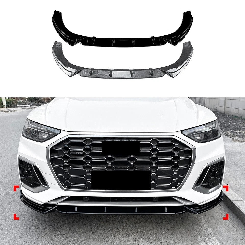 For Audi Q5 SQ5 S Line FY Gloss Black Front Splitter Body Kit 2020+