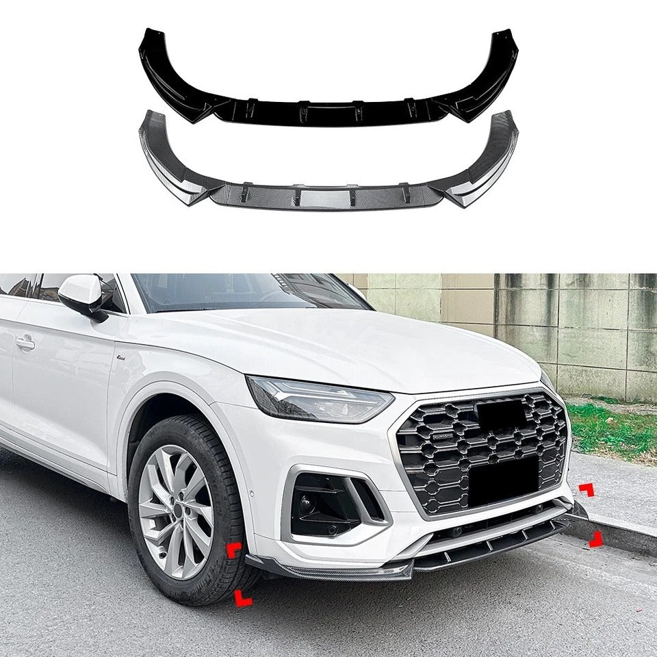 For Audi Q5 SQ5 S Line FY Gloss Black Front Splitter Body Kit 2020+