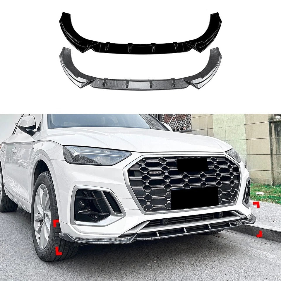 For Audi Q5 SQ5 S Line FY Gloss Black Front Splitter Body Kit 2020+